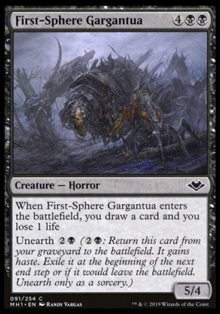 (091/254) Magic The Gathering Modern Horizons Single: First-Sphere Gargantua Holo Common