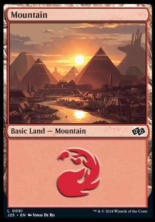 (091) Magic The Gathering Foundations Jumpstart Single: Mountain (V.2)  Land