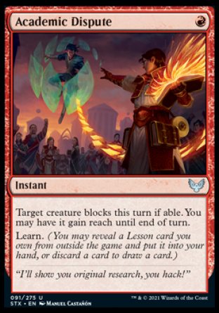 (091) Magic The Gathering Strixhaven: School of Mages Single: Academic Dispute  Uncommon