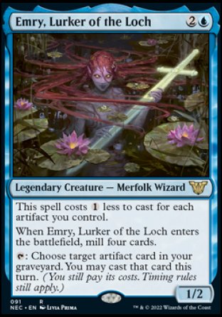 (091) Magic The Gathering Commander: Kamigawa: Neon Dynasty Single: Emry, Lurker of the Loch  Rare