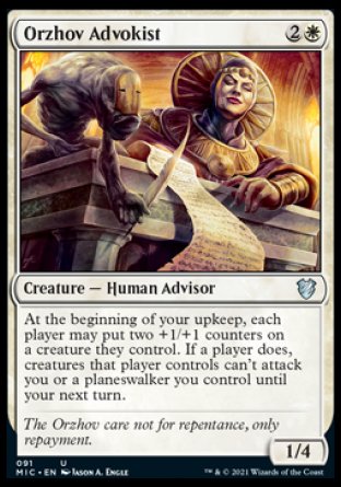 (091) Magic The Gathering Commander: Innistrad: Midnight Hunt Single: Orzhov Advokist  Uncommon