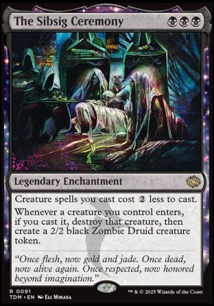 (091) Magic The Gathering Tarkir: Dragonstorm: Promos Single: The Sibsig Ceremony (V.1)  Rare