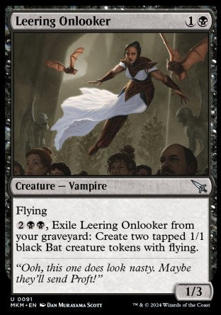 (091) Magic The Gathering Murders at Karlov Manor Single: Leering Onlooker Holo Uncommon