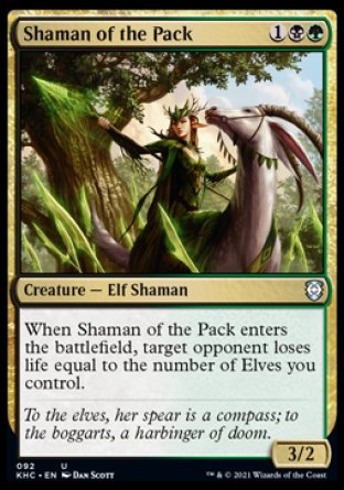 (092) Magic The Gathering Commander: Kaldheim Single: Shaman of the Pack  Uncommon