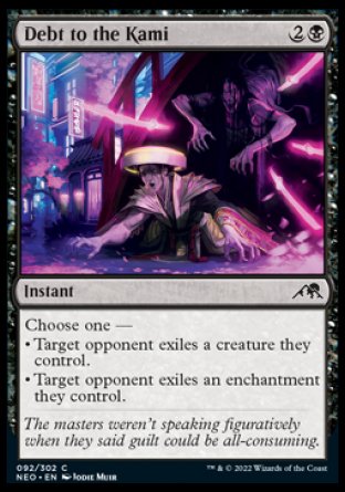 (092) Magic The Gathering Kamigawa: Neon Dynasty Single: Debt to the Kami Holo Common