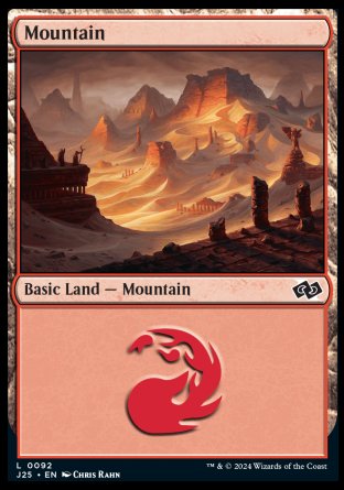 (092) Magic The Gathering Foundations Jumpstart Single: Mountain (V.3)  Land