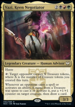 (092) Magic The Gathering Commander: Streets of New Capenna Single: Vazi, Keen Negotiator Holo Rare