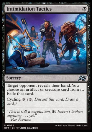 (092) Magic The Gathering Aetherdrift Single: Intimidation Tactics  Uncommon
