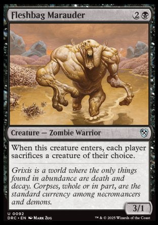 (092) Magic The Gathering Commander: Aetherdrift Single: Fleshbag Marauder  Uncommon
