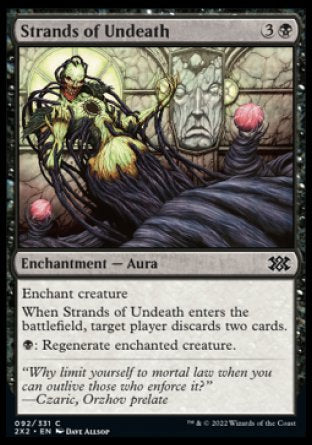 (092) Magic The Gathering Double Masters 2022 Single: Strands of Undeath  Common