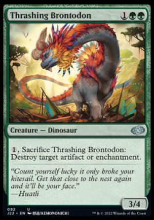 (092) Magic The Gathering Jumpstart 2022 Single: Thrashing Brontodon  Uncommon