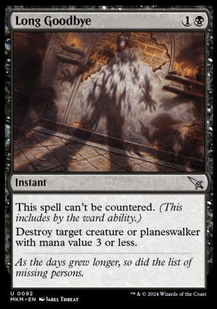 (092) Magic The Gathering Murders at Karlov Manor Single: Long Goodbye Holo Uncommon