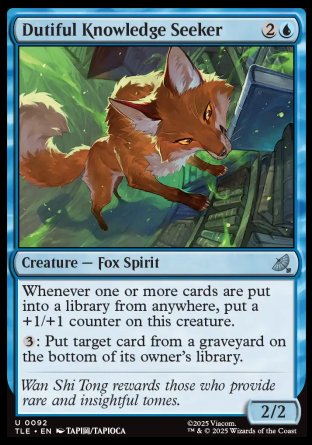(092) Magic The Gathering Magic: The Gathering | Avatar: The Last Airbender: Eternal Single: Dutiful Knowledge Seeker Holo Uncommon
