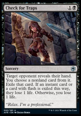 (092) Magic The Gathering Adventures in the Forgotten Realms Single: Check for Traps Holo Uncommon