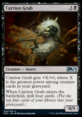 (092) Magic The Gathering Core 2021 Single: Carrion Grub Holo Uncommon