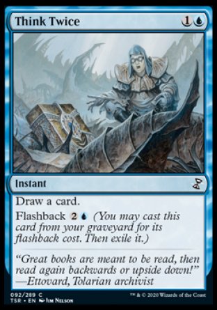 (092/289) Magic The Gathering Time Spiral Remastered Single: Think Twice  Common
