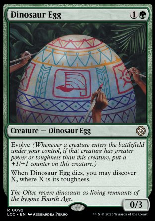 (092) Magic The Gathering Commander: The Lost Caverns of Ixalan Single: Dinosaur Egg  Rare