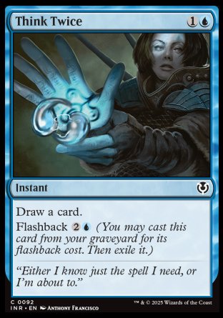 (092) Magic The Gathering Innistrad Remastered Single: Think Twice  Common