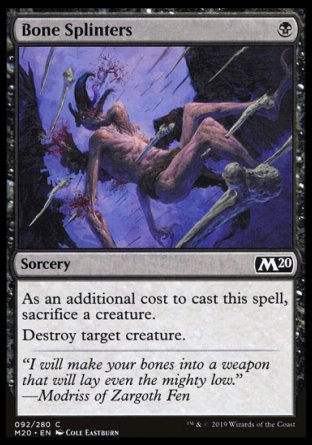 (092/280) Magic The Gathering Core 2020 Single: Bone Splinters  Common