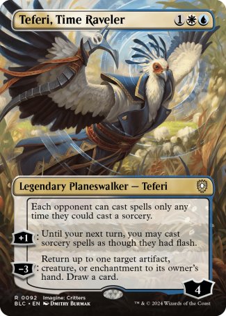 (092) Magic The Gathering Commander: Bloomburrow: Extras Single: Teferi, Time Raveler  Rare