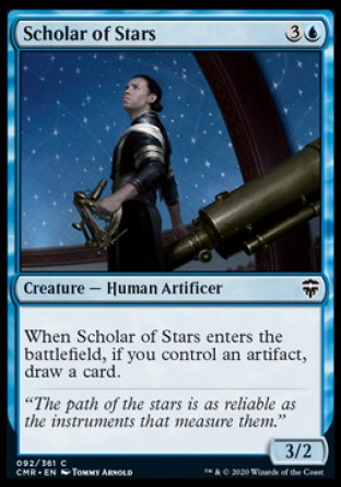 (092/361) Magic The Gathering Commander Legends Single: Scholar of Stars Holo Common