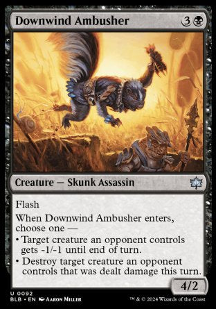(092) Magic The Gathering Bloomburrow Single: Downwind Ambusher  Uncommon