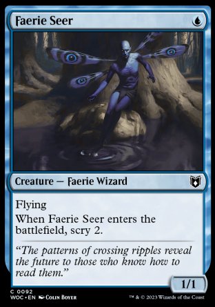 (092) Magic The Gathering Commander: Wilds of Eldraine Single: Faerie Seer  Common