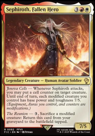 (092) Magic The Gathering Commander: Magic: The Gathering - FINAL FANTASY: Collector's Edition Single: Sephiroth, Fallen Hero Holo Rare
