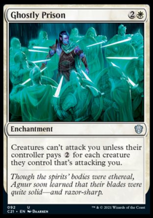 (092) Magic The Gathering Commander: Strixhaven Single: Ghostly Prison  Uncommon