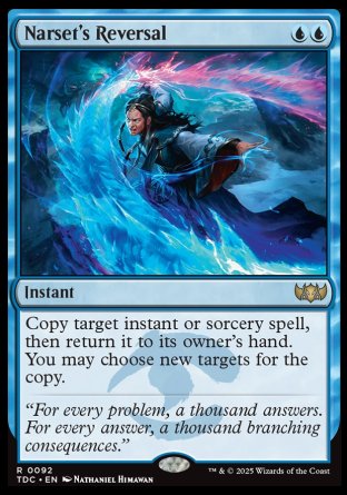 (092) Magic The Gathering Commander: Tarkir: Dragonstorm Single: Narset's Reversal  Rare