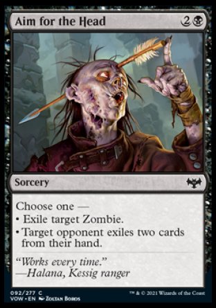 (092) Magic The Gathering Innistrad: Crimson Vow Single: Aim for the Head Holo Common