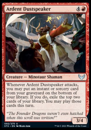 (092) Magic The Gathering Strixhaven: School of Mages Single: Ardent Dustspeaker Holo Uncommon