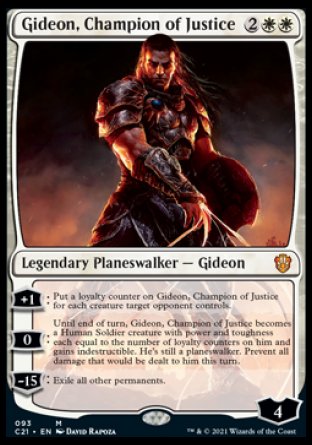 (093) Magic The Gathering Commander: Strixhaven Single: Gideon, Champion of Justice  Mythic
