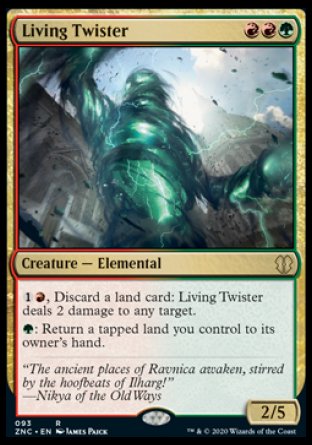 (093) Magic The Gathering Commander: Zendikar Rising Single: Living Twister Holo Rare