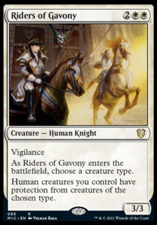 (093) Magic The Gathering Commander: Innistrad: Midnight Hunt Single: Riders of Gavony  Rare