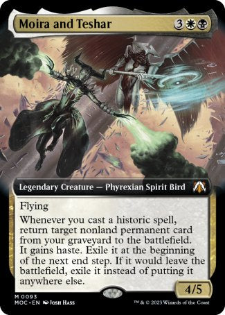 (093) Magic The Gathering Commander: March of the Machine: Extras Single: Moira and Teshar  Mythic