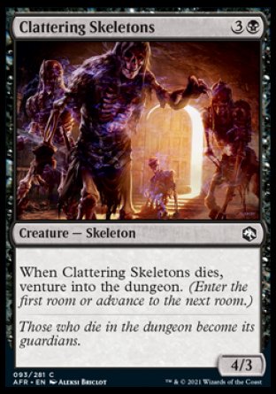 (093) Magic The Gathering Adventures in the Forgotten Realms Single: Clattering Skeletons Holo Common