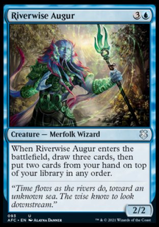(093) Magic The Gathering Commander: Adventures in the Forgotten Realms Single: Riverwise Augur  Uncommon