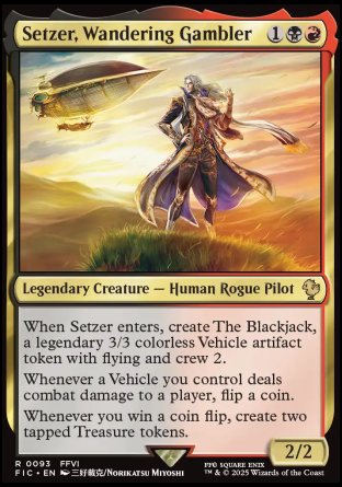 (093) Magic The Gathering Commander: Magic: The Gathering - FINAL FANTASY Single: Setzer, Wandering Gambler  Rare
