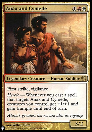 (186) Magic The Gathering The List Single: Anax and Cymede  Rare