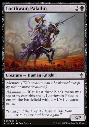 (093/269) Magic The Gathering Throne of Eldraine Single: Locthwain Paladin  Common