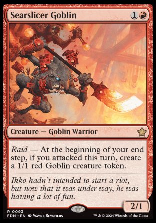 (093) Magic The Gathering Magic: The Gathering Foundations Single: Searslicer Goblin Holo Rare
