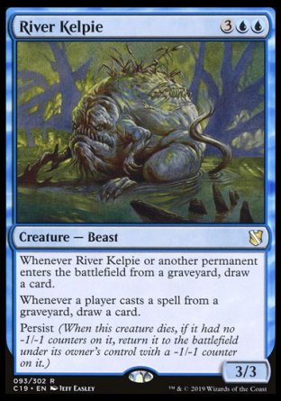 (093) Magic The Gathering Commander 2019 Single: River Kelpie  Rare