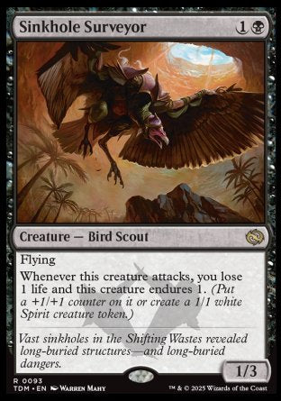 (093) Magic The Gathering Tarkir: Dragonstorm: Promos Single: Sinkhole Surveyor (V.1)  Holo Rare