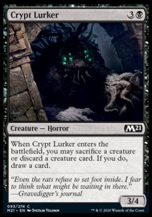 (093) Magic The Gathering Core 2021 Single: Crypt Lurker  Common