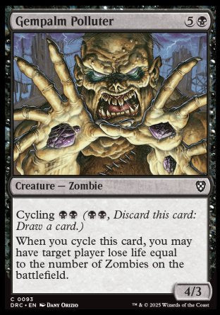(093) Magic The Gathering Commander: Aetherdrift Single: Gempalm Polluter  Common
