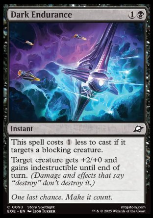 (093) Magic The Gathering Edge of Eternities Single: Dark Endurance  Common
