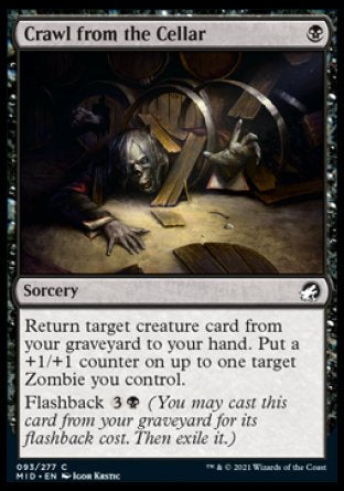 (093) Magic The Gathering Innistrad: Midnight Hunt Single: Crawl from the Cellar  Common