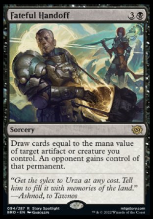 (094) Magic The Gathering The Brothers' War Single: Fateful Handoff Holo Rare