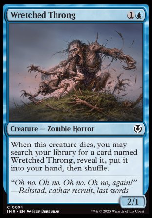 (094) Magic The Gathering Innistrad Remastered Single: Wretched Throng  Common